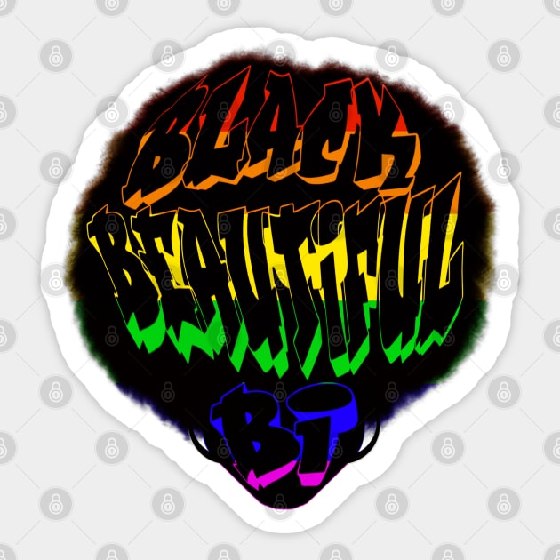Black, beautiful, bi(rainbow) Sticker by Thisepisodeisabout